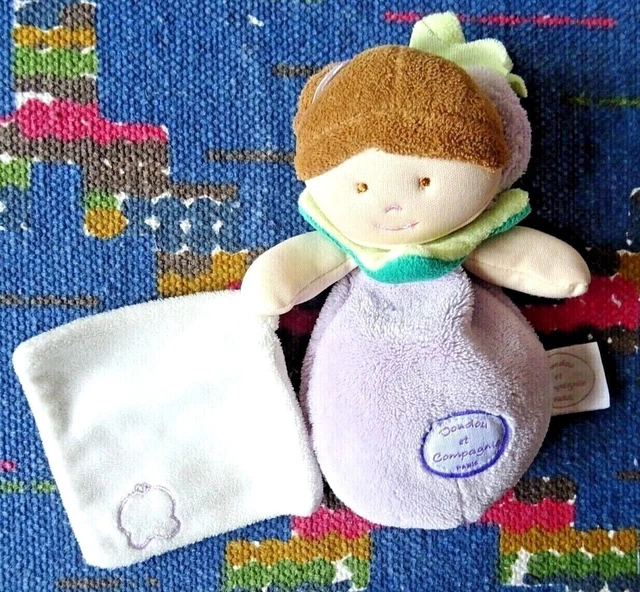 5Pa /  Doudou Et Compagnie Mouchoir Poupee Les Demoiselles Douillettes Mure Ttbe