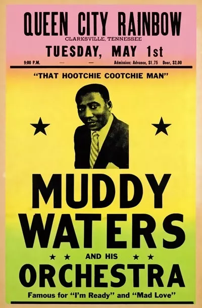 AZ84 Vintage Muddy Waters Rock & Roll Concert Advertisement Poster A3/A4 