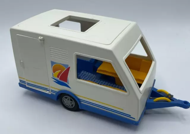 C MPER REMOLQUE FAMILIAR Geobra Playmobil 2002 vintage caravana