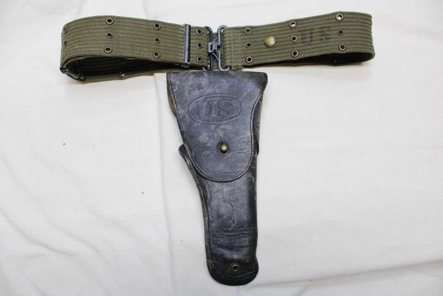 US Military Issue WW2 1944 Army USMC 1911 .45acp Holster with Belt Set A10A