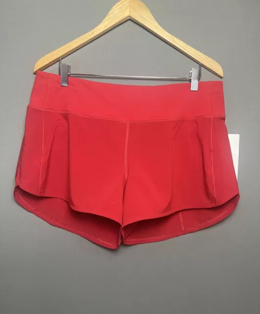 NWT Lululemon Speed Up Mid-Rise Short 4” Long Dark Red Size 12