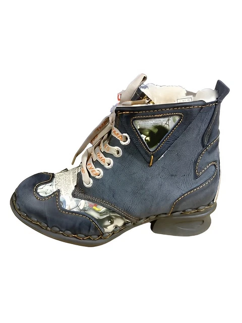 TMA 5171 Bottines Femme Cuir Véritable Bottes Fourrées Noir Gr. 36 Nouveau