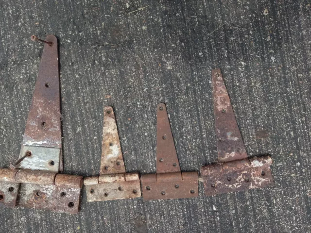 2 Vintage / Antique  T-Strap Barn Door Hinges - Steampunk - Farm - Rustic