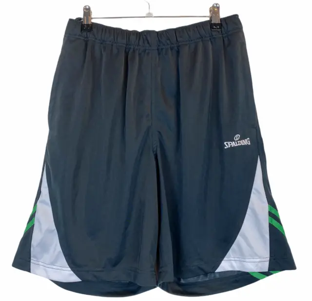 Spalding Mens Size S W26 Grey Running Athletic Sports Gym Shorts