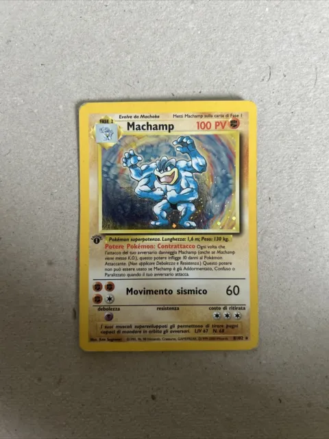 Machamp Set Base 8/102 #68 HOLO Prima Edizione carte card pokemon ITA anno 1999