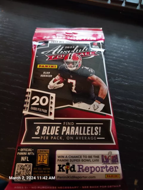 2023 Panini Absolute Football 20 Card Jumbo Value Cello Factory Sealed Fat Pack