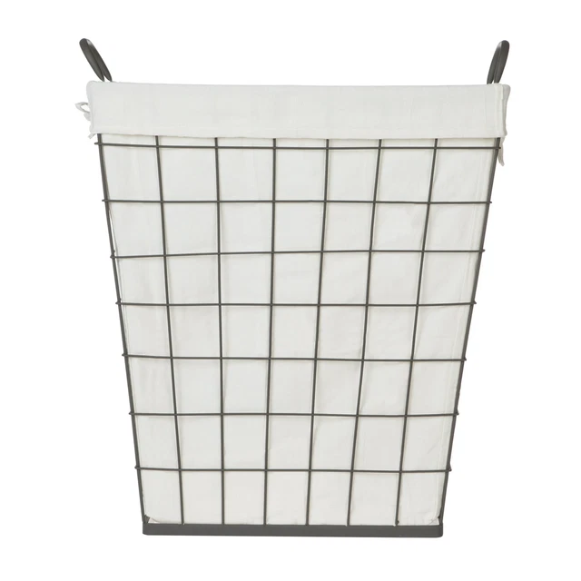Heavy-Gauge Wire Laundry Basket, Dark Zinc, 20"x15"x25", 2.24 Bushels Capacity #