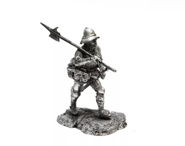 Zinnfigur 54mm KN150v3 Europäischer Hellebardier - 1460-75 1:32 Maßstab