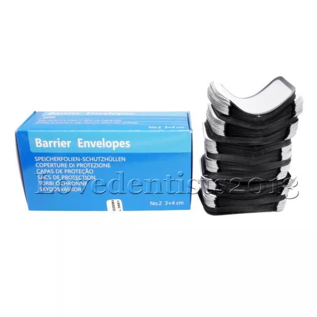 Dental Barrier Envelopes SIZE #2 fit Digital X-Ray ScanX Phosphor Plates 3×4 CM