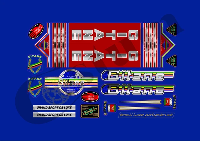 Stickers Gitane - Autocollant Sponsor et marque Stickers Gitane - Autocollant Sponsor et marque
