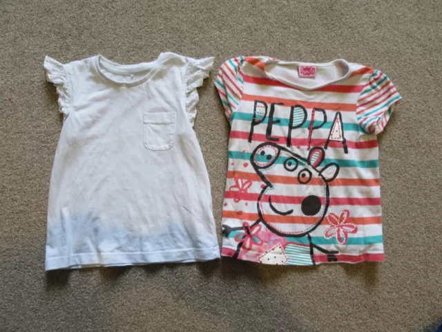 Girls Peppa Pig x2  Short sleeve t shirts age 3-4 years