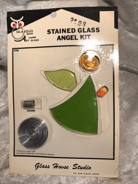 Vintage 1969 Glasgo Art Glass Stained Glass Angel Kit