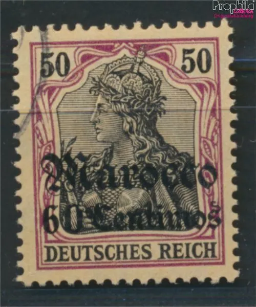 Briefmarken Dt. Post Marokko 1911 Mi 41 geprüft gestempelt(9213053 2