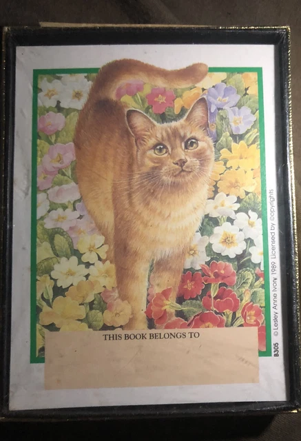 Antioch Cat Book Plates By Lesley Anne Ivory Vintage 1989 NEW IN BOX