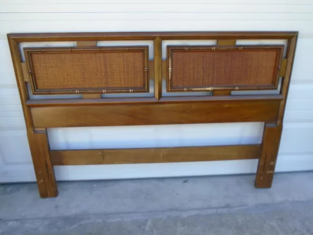 Faux Bamboo Queen size Headboard Hollywood Regency Mid century modern Cane Boho Faux Bamboo Queen size Headboard Hollywood Regency Mid century modern Cane Boho