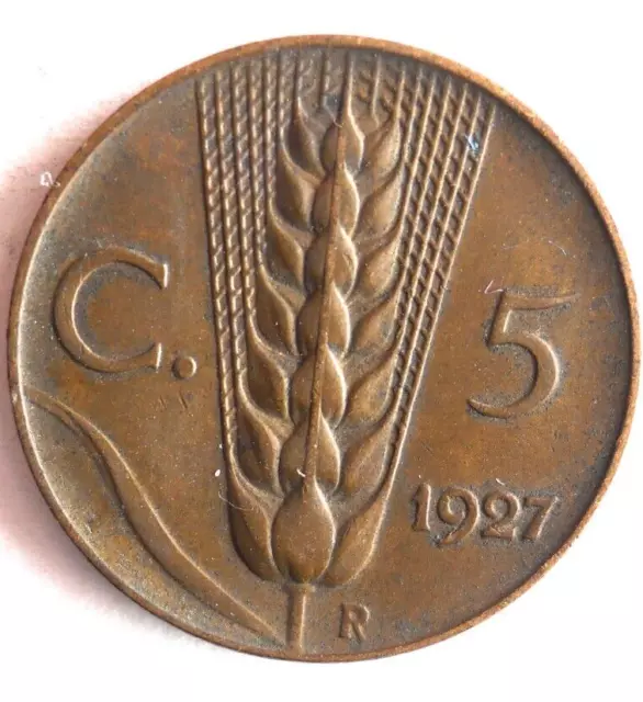 1927 ITALY 5 CENTESIMI - Excellent Coin italy BIN #D