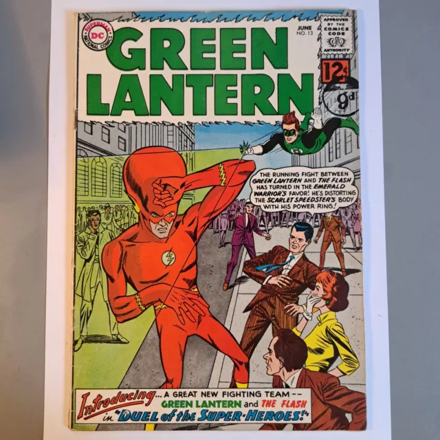 Green Lantern #13 DC (1962) 1st Green Lantern & Flash meeting. Key Comic