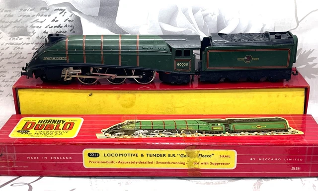 P288 Hornby Dublo 2211 A4 GOLDEN FLEECE 60030 Loco & Tender 2 Rail OO Gauge