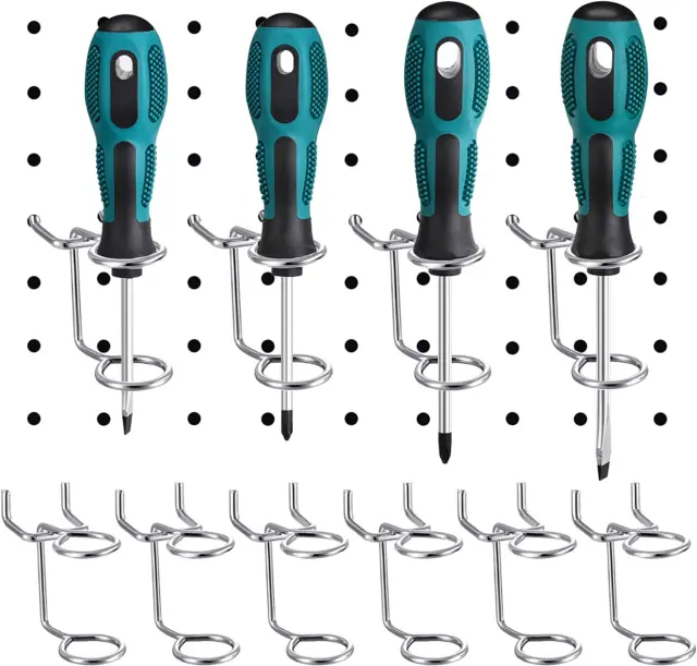 12 Pieces Screwdriver Organizer Tool Holders Multi-Tool Holder Double-Ring Tool