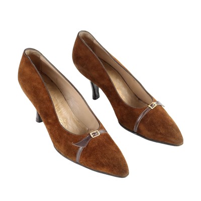 Bally Bally Suisse Femmes Cuir Basses 36 Bleu Blanc Swing Rockabilly 3,5 E Vintage 