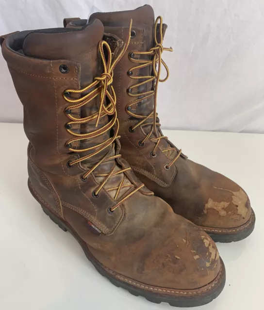 RED WING LOGGER Waterproof Steel Toe Work Boots Mens Size 13 Brown ...