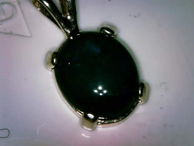 Sterling Silver Australian Black Opal Pendant