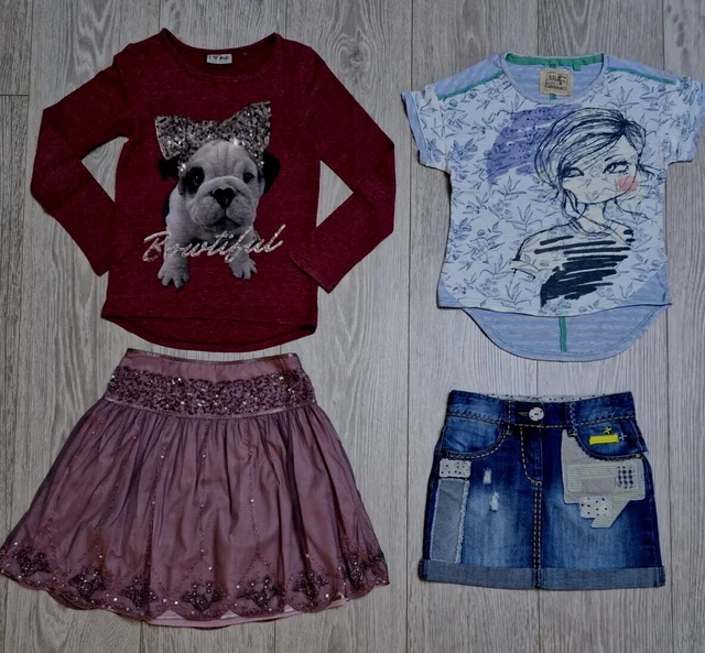 NEXT Girls Summer Clothes Bundle SET Age 6 YRS T-shirt Top Skirt