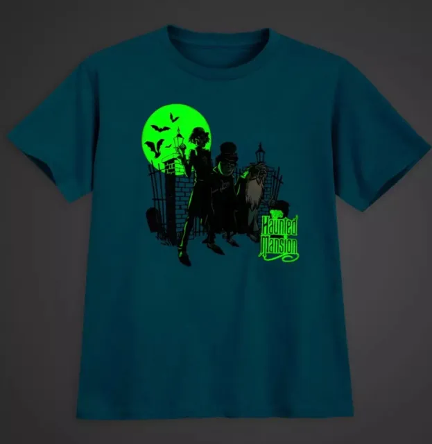 Disney Store Tee Shirt The Haunted Mansion Hitchhiking Ghosts Glows  10/12