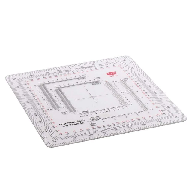 True Scale Protractor SCALE PROTRACTOR MAP Protractor Land Navigation Protractor Measuring ...