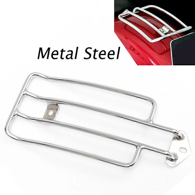 Motorcycle Chrome Solo Metal Seat Rear Fender Luggage Rack Tail Holder Bracket