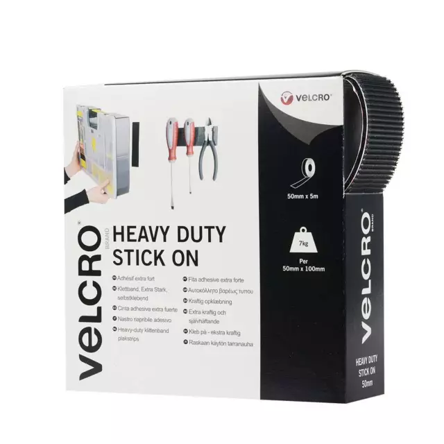 VELCRO® Heavy Duty ULTRAMATE 20/50mm Wide Self Adhesive Tape Stick On Hook&Loop