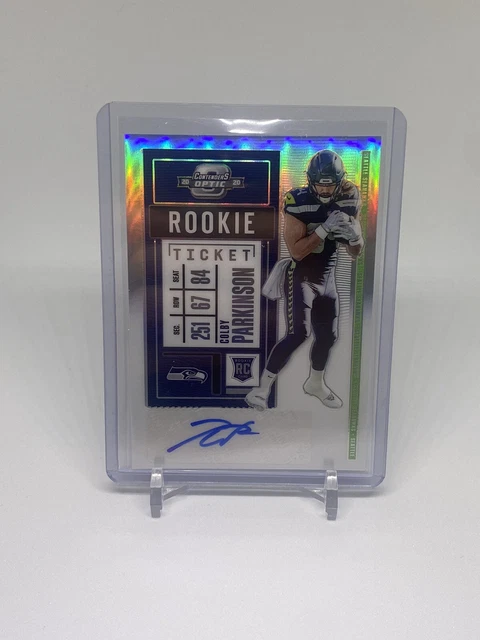 2020 20 Panini Contenders Optic NFL Colby Parkinson RC Rookie Ticket Auto SILVER