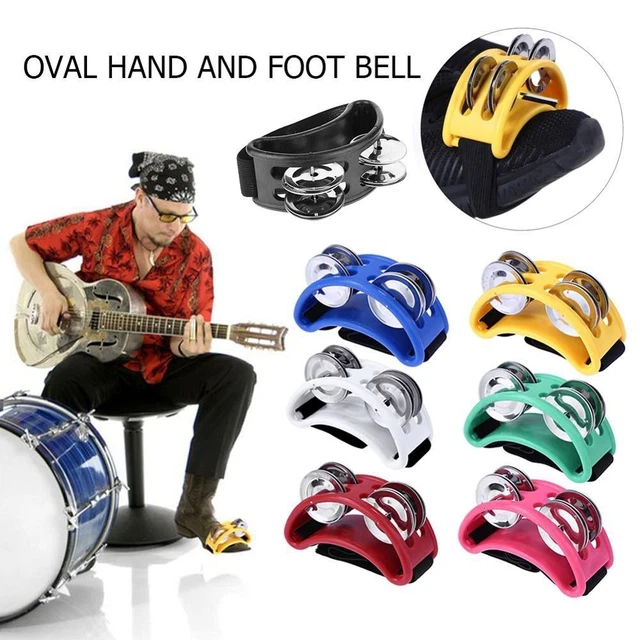 PIED TAMBOURIN INSTRUMENTS De Percussion Pied Shaker Pied à Main Jingle