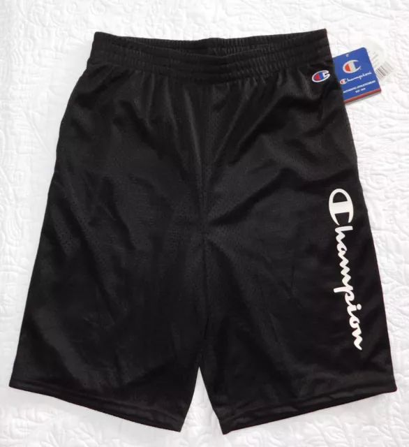CHAMPION ― Boys XL (18-20) ― Athleticwear Black Mesh Athletic Shorts NWT ― #DC57
