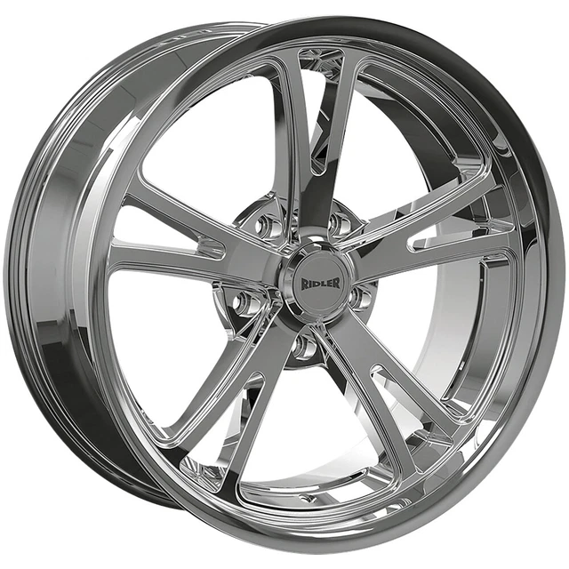 Ridler 606 17x8 5x4.5" +0mm Chrome Wheel Rim 17" Inch