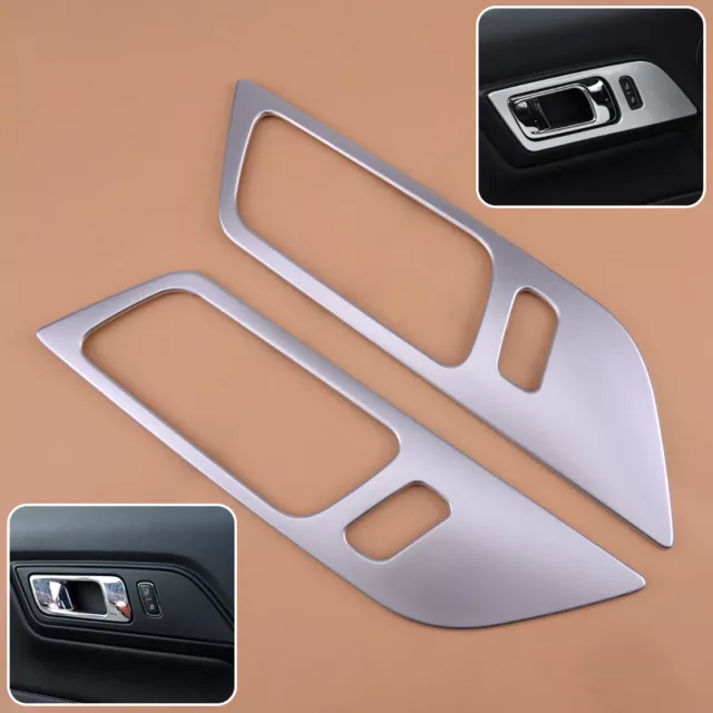 1 Pair Car Interior Door Handle Bowl Cover Trim Fit For Ford Mustang 2015-2020