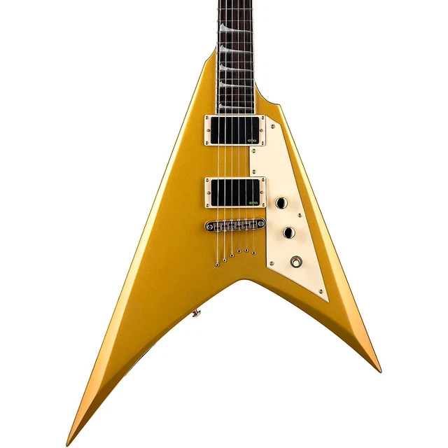 ESP LTD Kirk Hammett Signature KH-V Guitar Metallic Gold Sparkle 197881391362 RF ESP LTD Kirk Hammett Signature KH-V Guitar Metallic Gold Sparkle 197881391362 RF