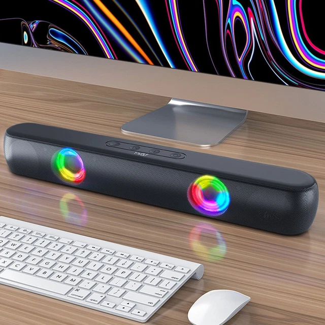 PORTABLE WIRELESS BLUETOOTH Speaker RGB Subwoofer USB/TF/FM Stereo Bass ...