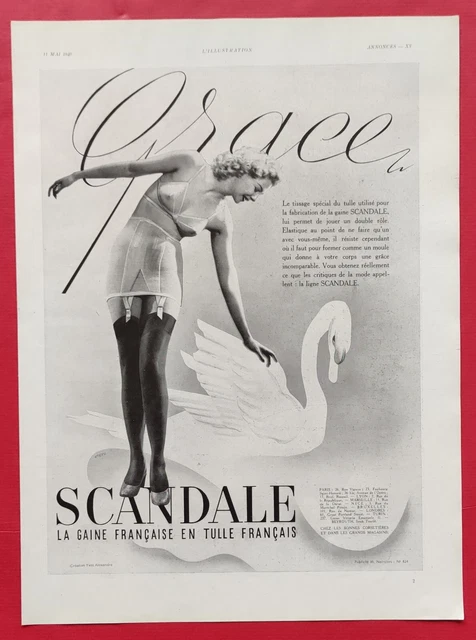 Publicité ancienne. 1937. La Gaine Scandale Stock Photo - Alamy