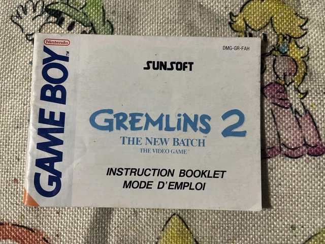 • Mode D’emploi Notice Du Jeu Gremlins 2 Nintendo Gameboy •