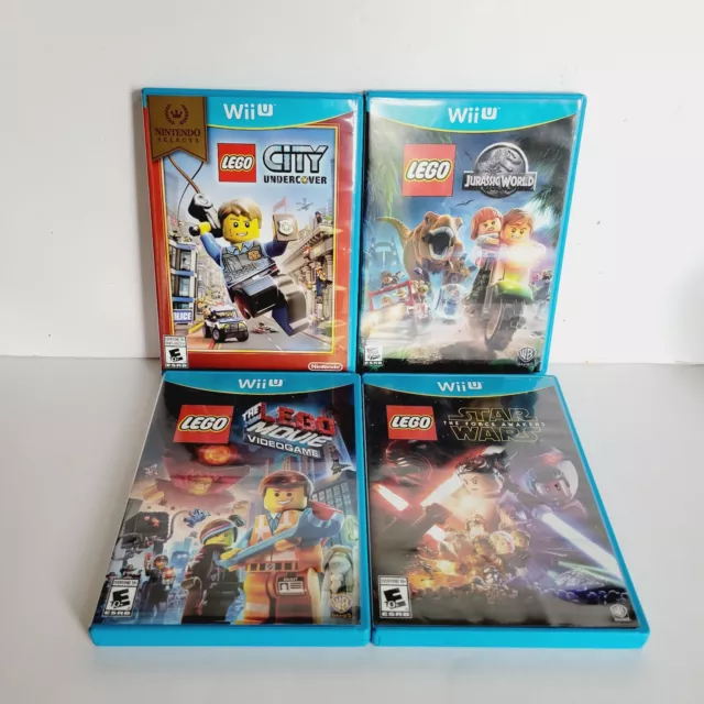 Nintendo Wii U Lot of 4 Games LEGO Star Wars jurassic world City undercover
