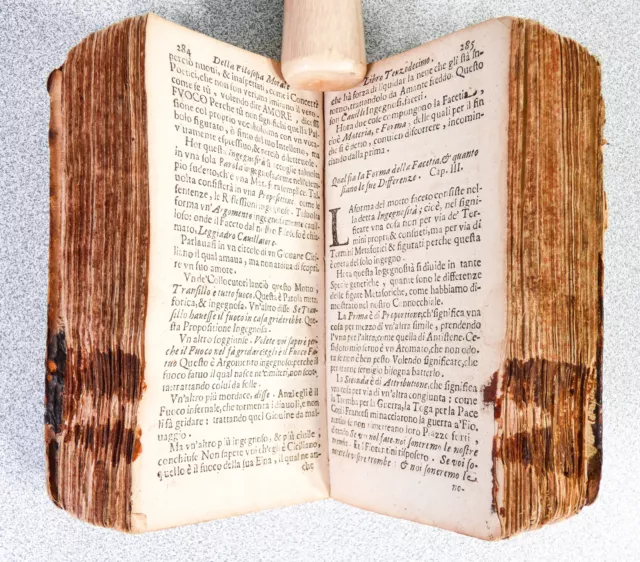 ⚜️ Antico Libro Seicentina 1679 Filosofia Morale E. Tesauro Aristotele Volume 3