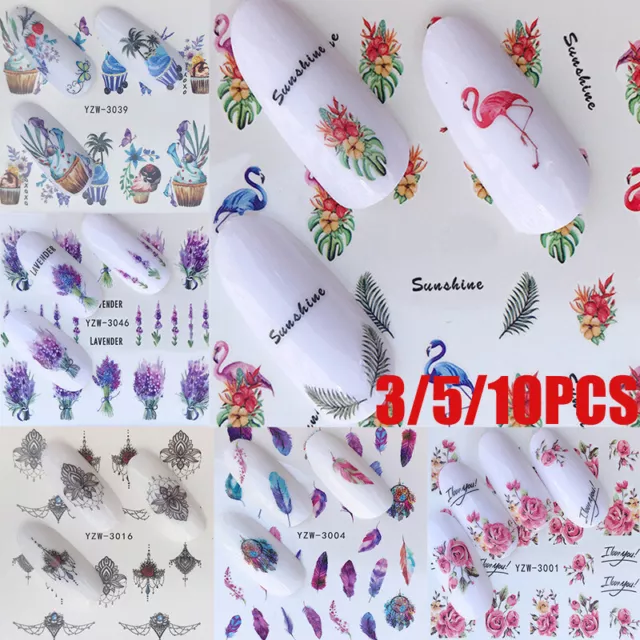 Nail Stickers Nails Blooming Flower Art Stickers Water Transfer Stickers Decals