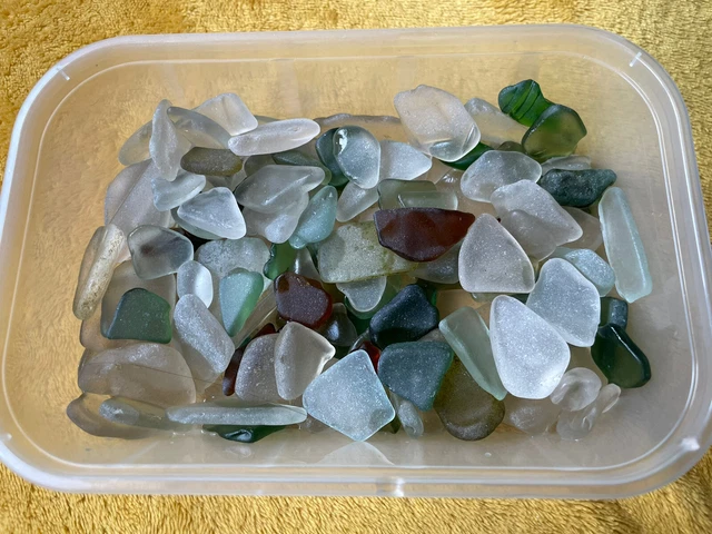 Meerglasstücke Nuggets 450g - Schottland Ost Lothian Küste Strand