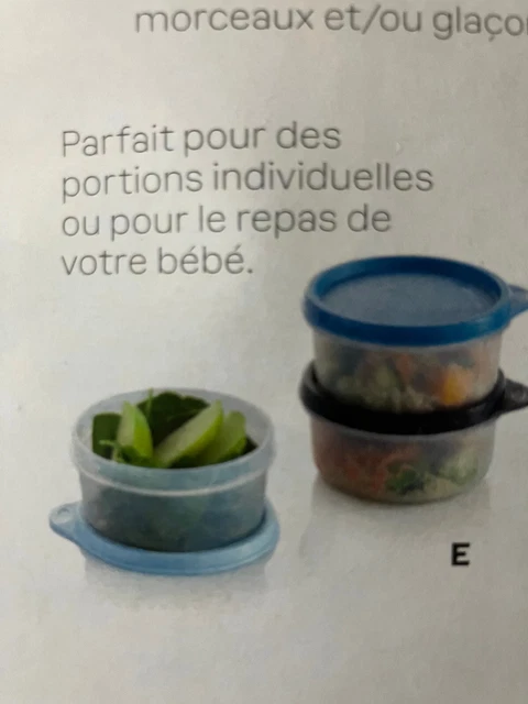TUPPERWARE LOT DE 3 BOITES , A L UNITE SUR DEMANDE