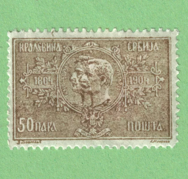 Briefmarke: Serbien 1904, 50 Para. Mi.80,  ungestempelt´Falzr.Zustand siehe Scan