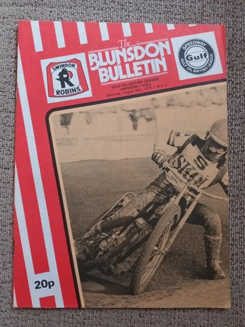 SWINDON v HULL 25th August 1979 Gulf Oil British League Speedway + v EXETER Jun.