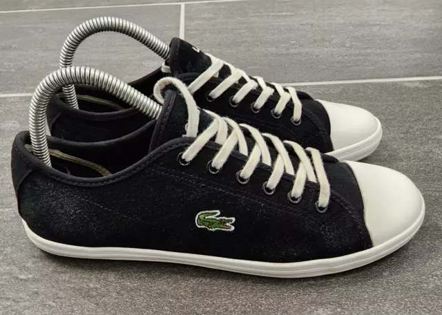 Lacoste Women's Ziane Sneaker Suede Black Size 7.5 US 30896