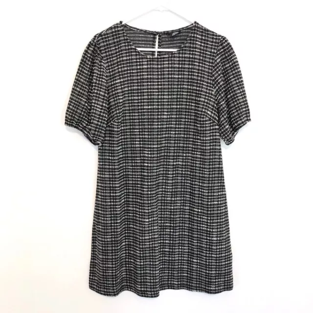 CITY CHIC Plus Size VANITY sz XS Little Miss Dress Black Checkered Plaid Mini 14