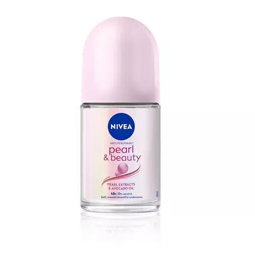 @Nivea Pearl & Beauty Roll On For Women For All Skin Type 12ml pack of 3